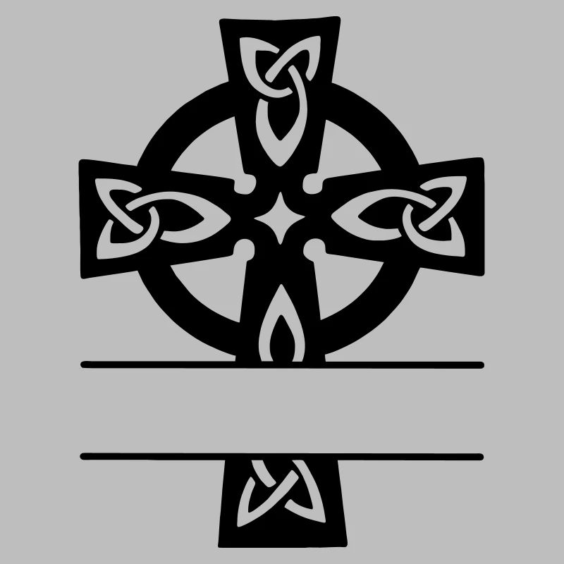 Celtic cross monogram logo