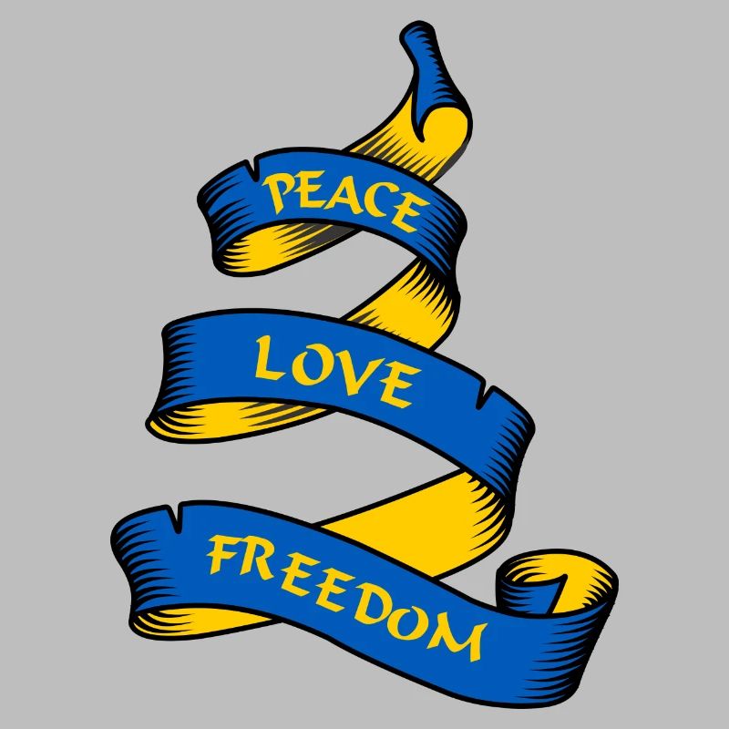 Curl-Banner mit Text Ukraine