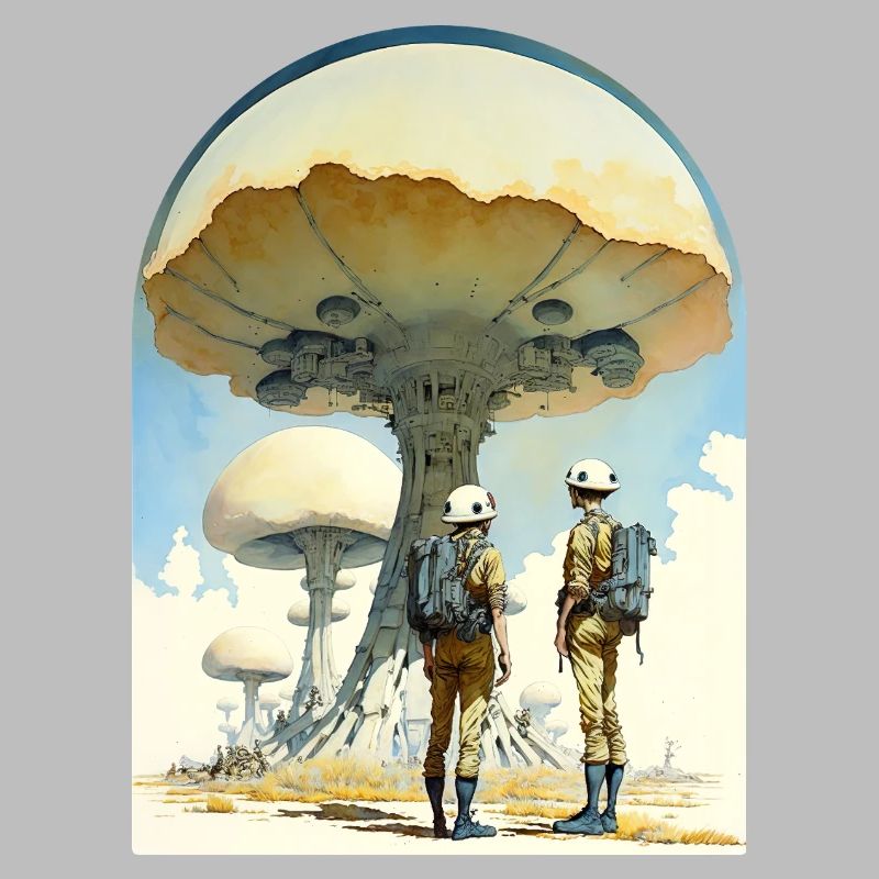 Champignon Art Numérique de l’Espace Années 70