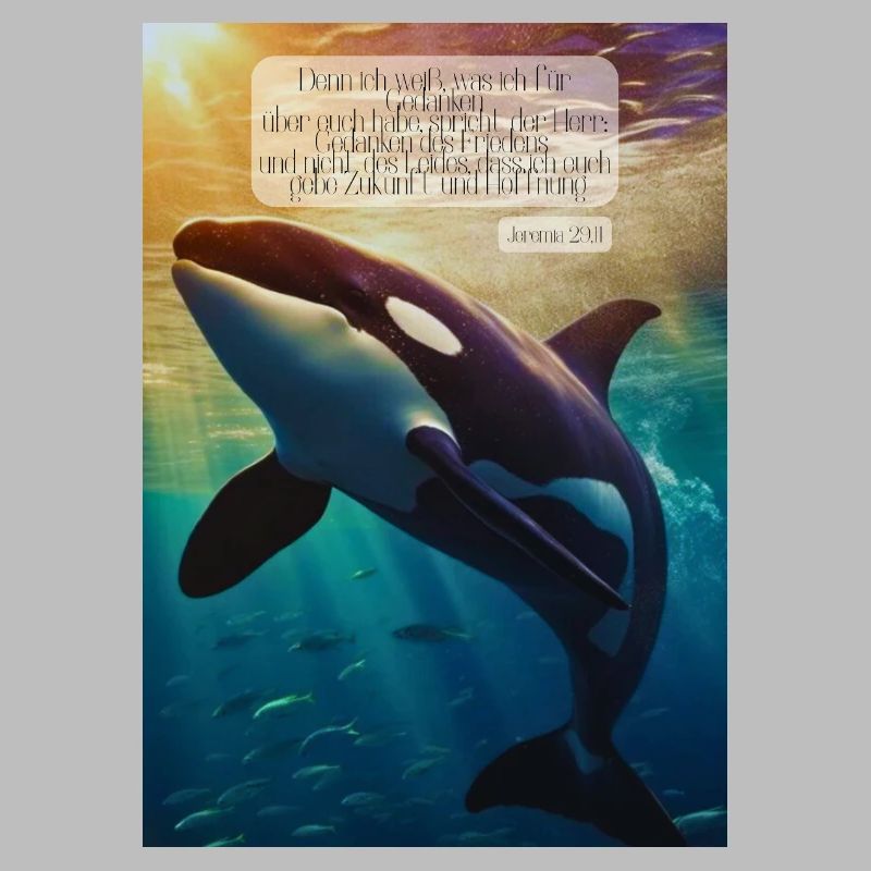 Orca Unterwasser Hoffnungsvers
