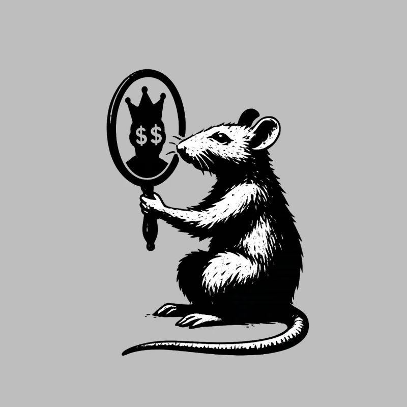 Rat devant le miroir
