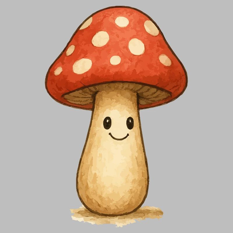 Kawaii Toadstool Design for Kids