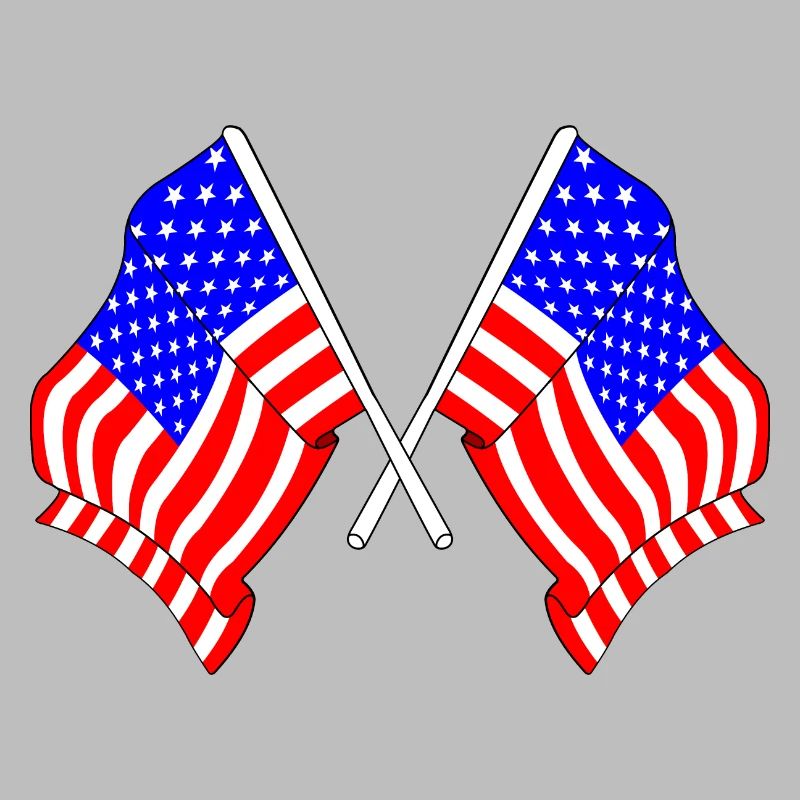 Two flags USA