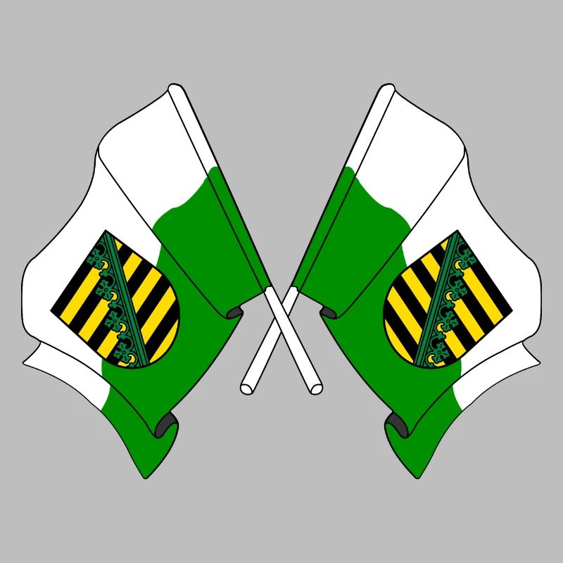 Deux drapeaux de Saxe