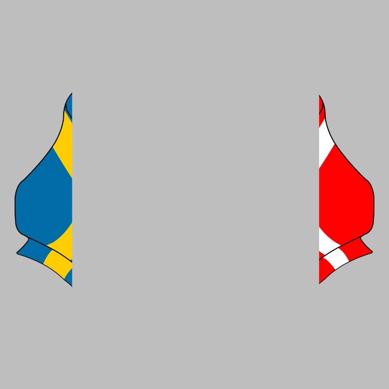 Drapeau de la Suède, drapeau du Danemark