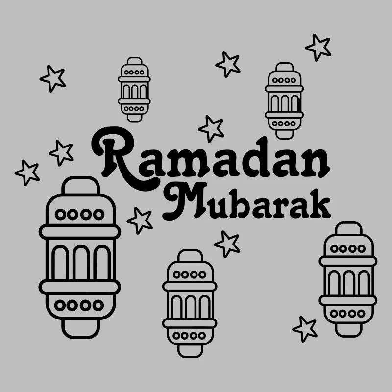 Ramadan Mubarak lights, asterisks