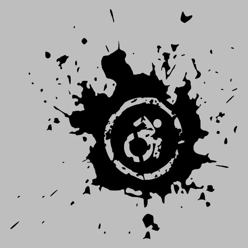Rollstuhl-Symbol mit Farbspritzer #