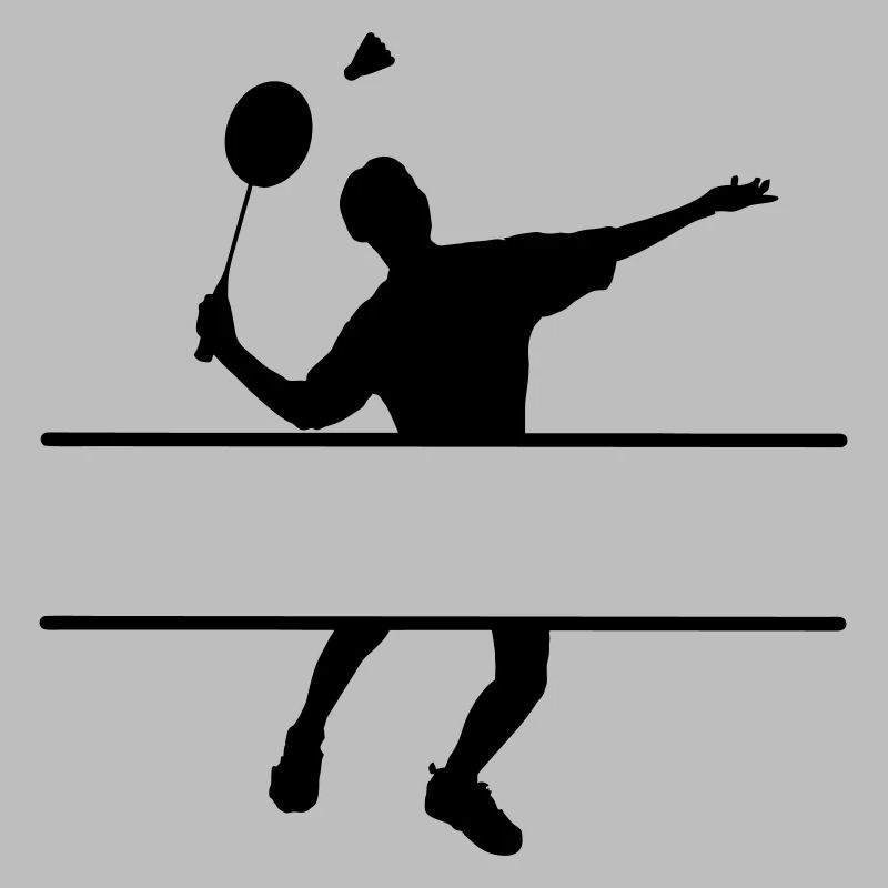Schattenbild eines Badmintonspielers