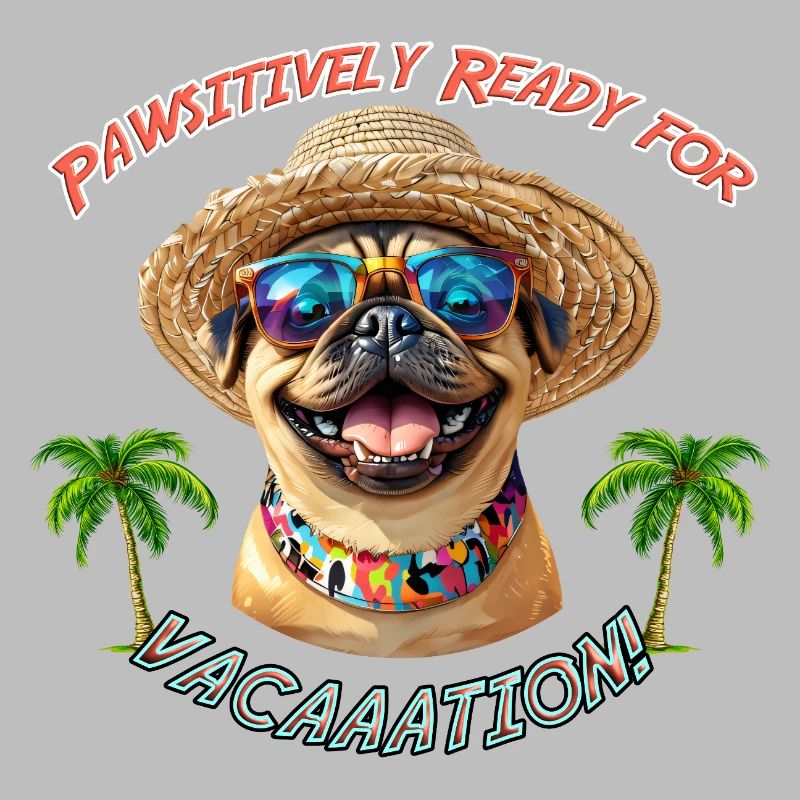 Mops im Sommerlook: Pawsitively Ready