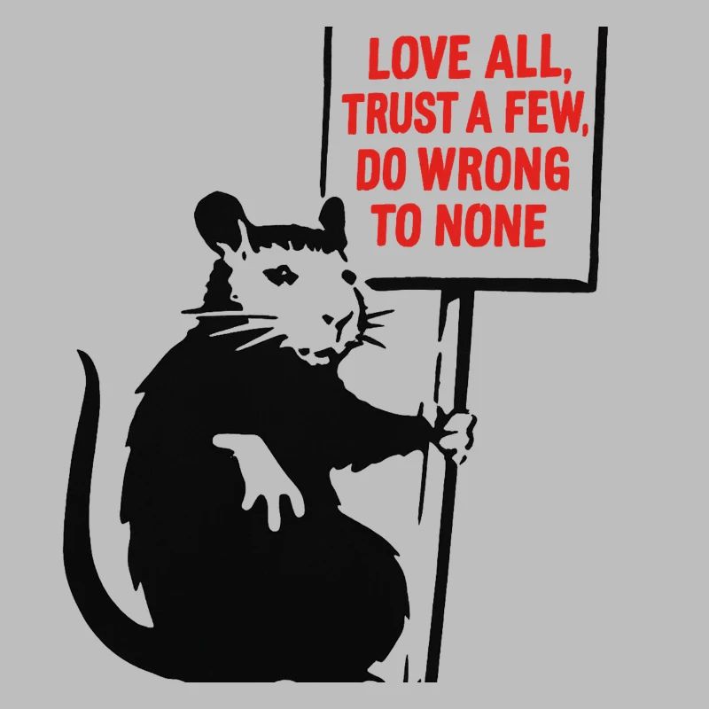 Ratte mit Protest-Schild