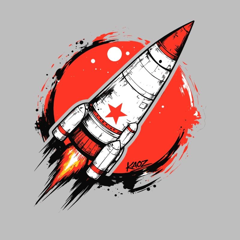 Crimson Rocket Splash-Artwork