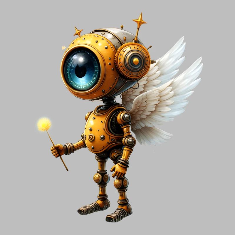Steampunk Winged Robot