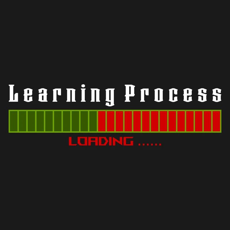 Learning Process Loading black shirt