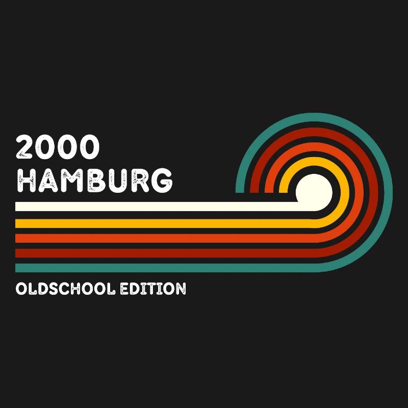 Hamburg Retro Shirt 2000 Code postal Souvenir Code postal