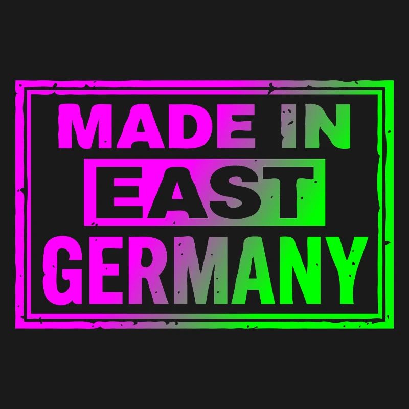 Made in East Germany Ostalgie Neon Retro Cap Bag