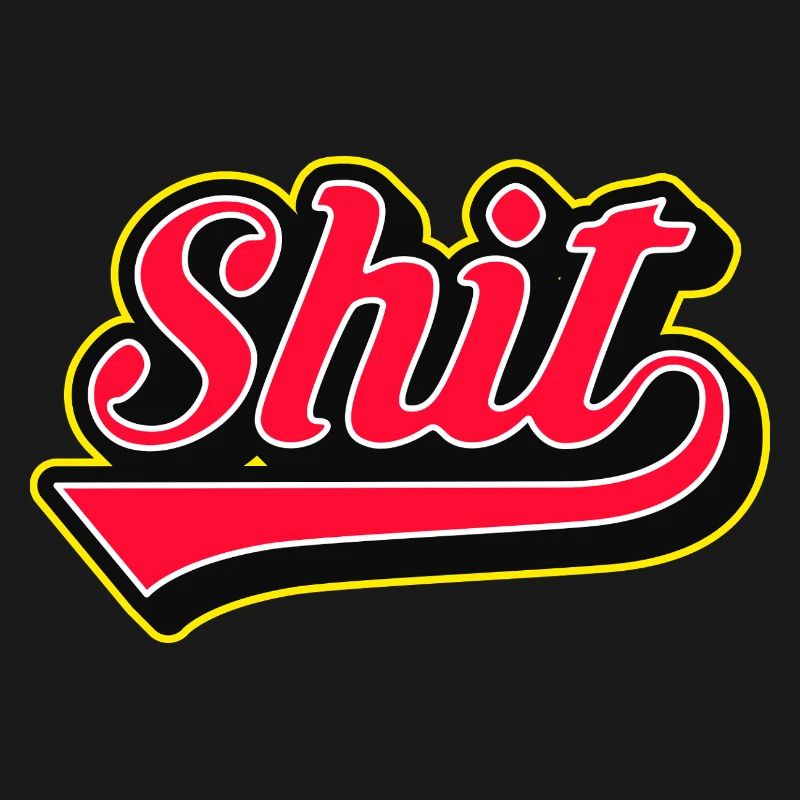 Shit Word Script Logo