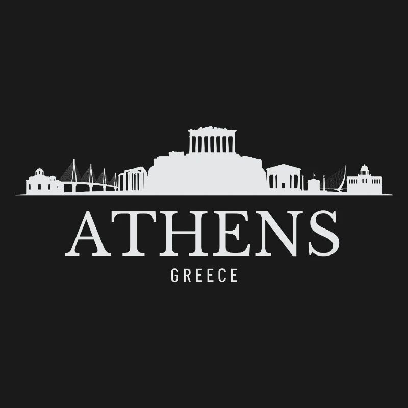Silhouette d’Athènes, Grèce d’Athènes