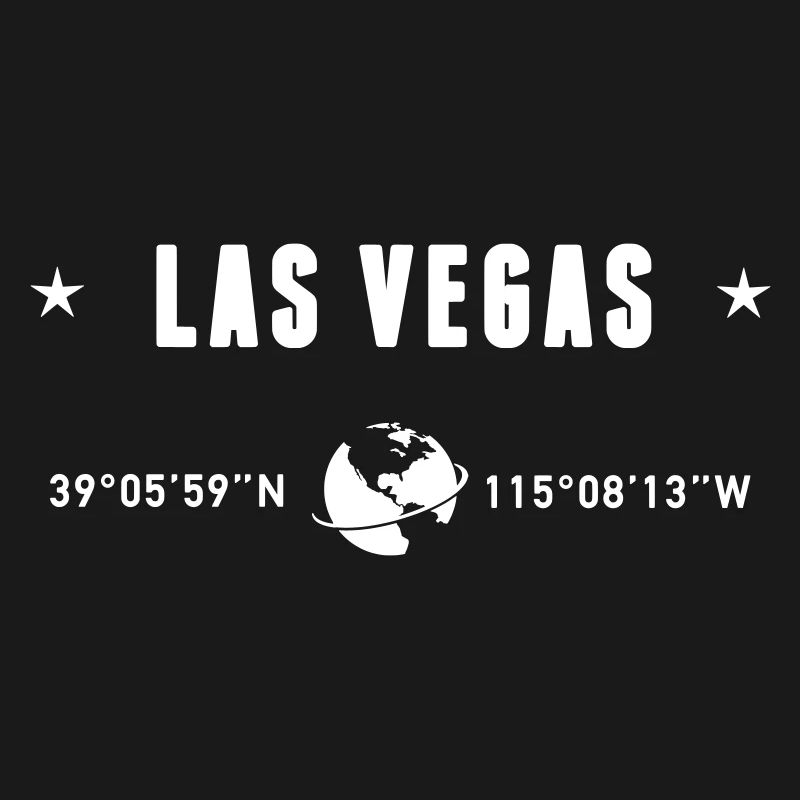 Las Vegas Nevada Coordinates Globe White