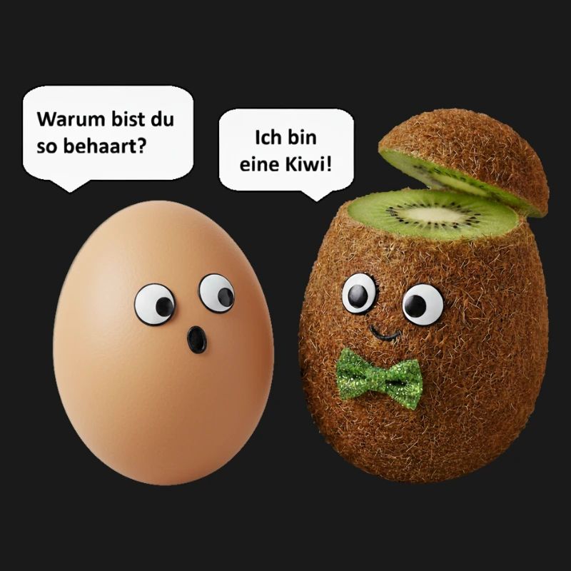 Kiwi and Egg Comedy Design