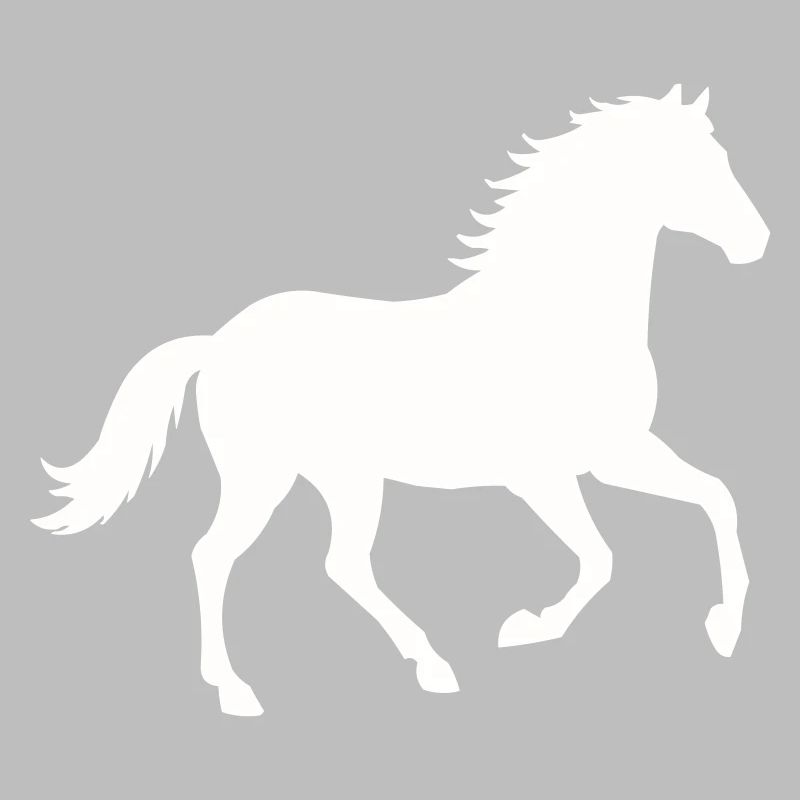 Silhouette eines wilden Pferdes