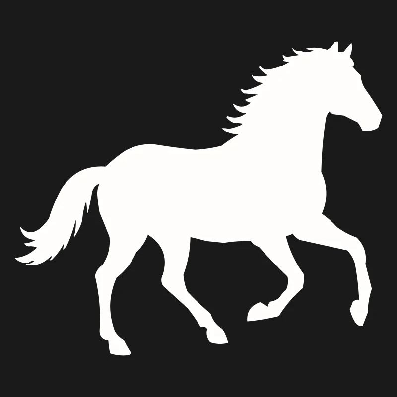 Silhouette d’un cheval sauvage