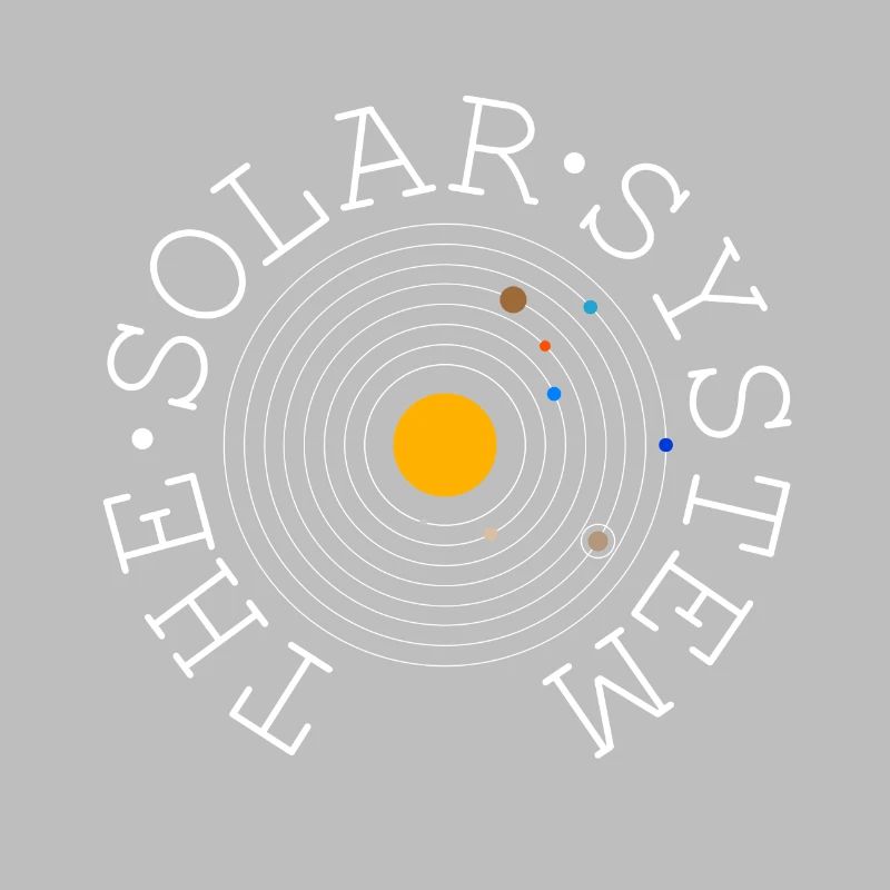 The Solar System (white)