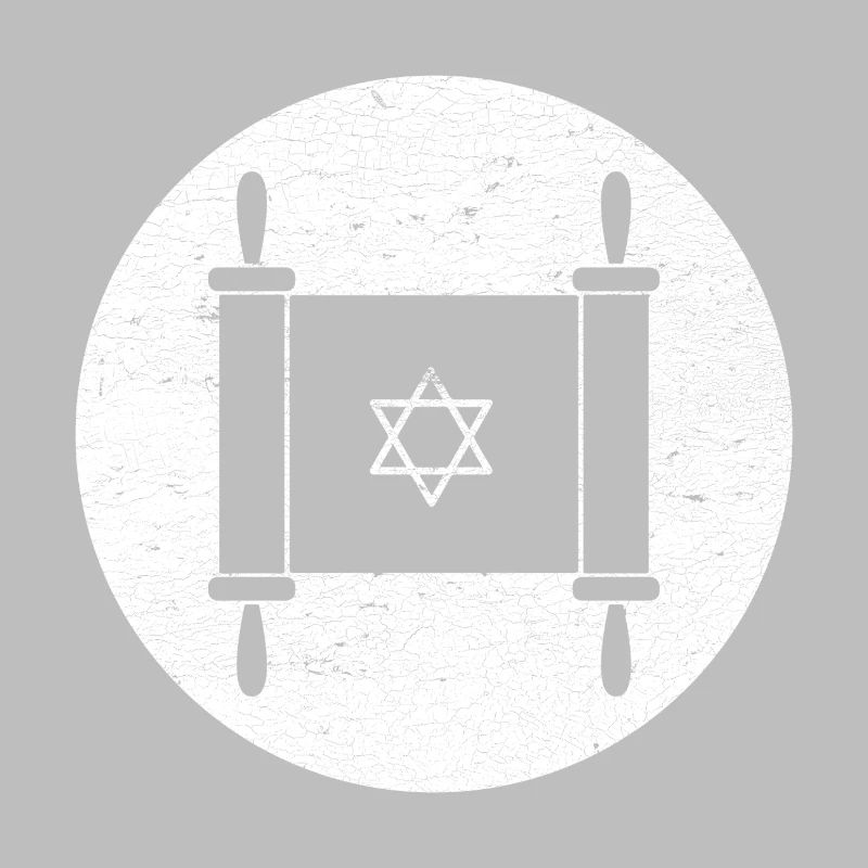 Torah scroll in a white circle