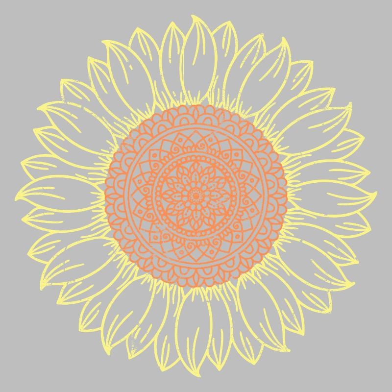 Conception complexe de mandala tournesol