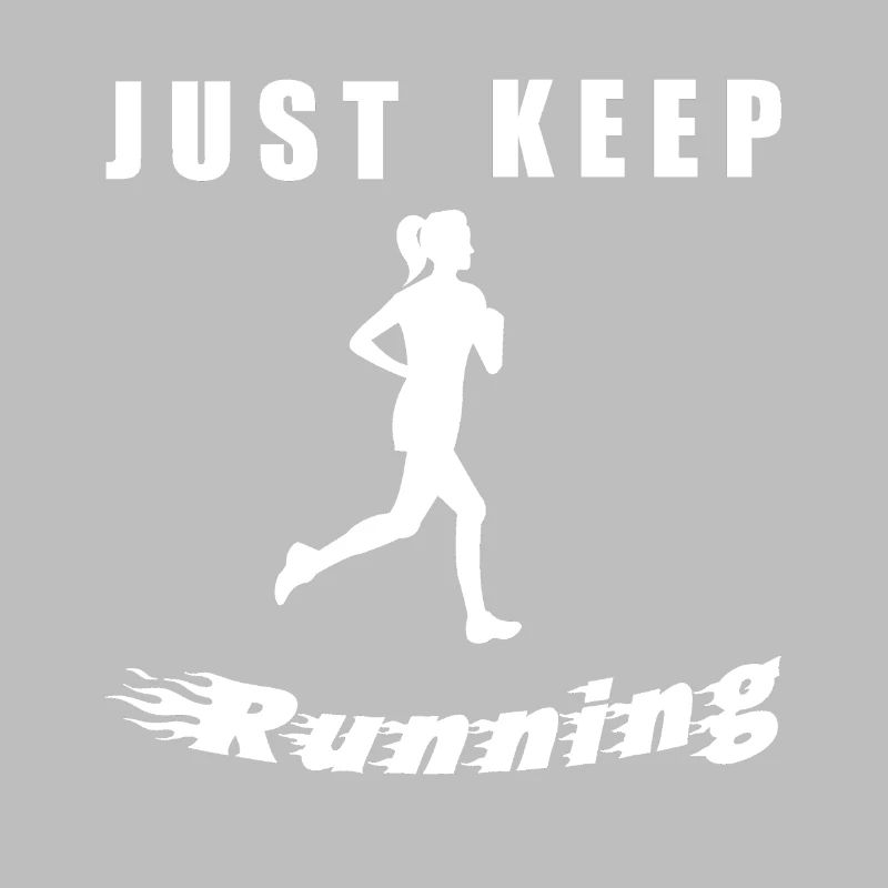 Continue simplement de courir – Silhouette de coureur