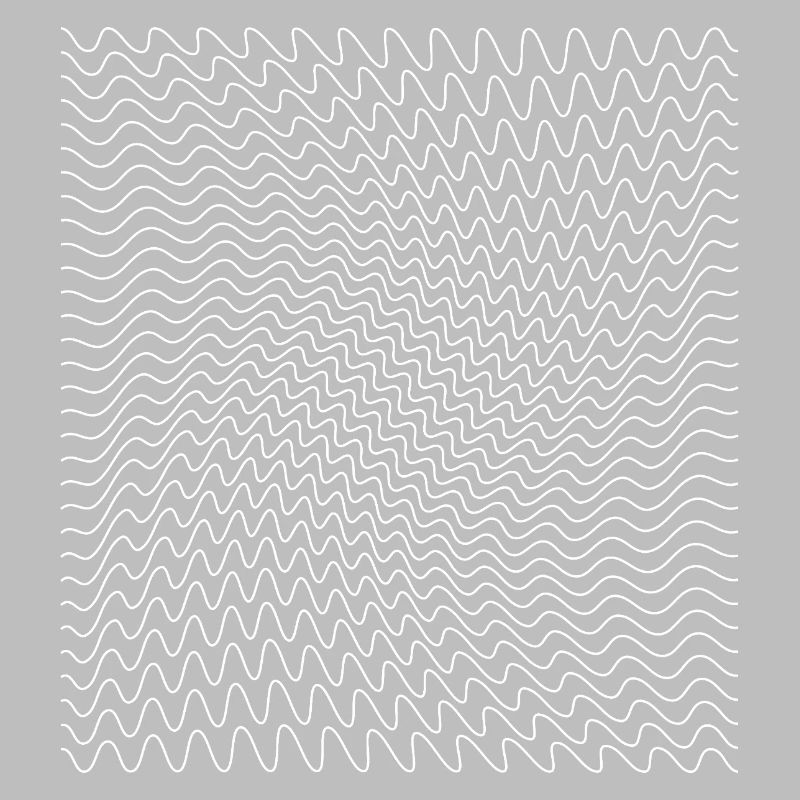 Dynamic Wavy Line Optical Illusion Print
