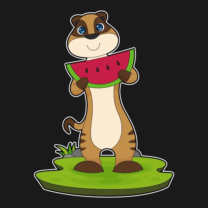 Suricate fruit de pastèque