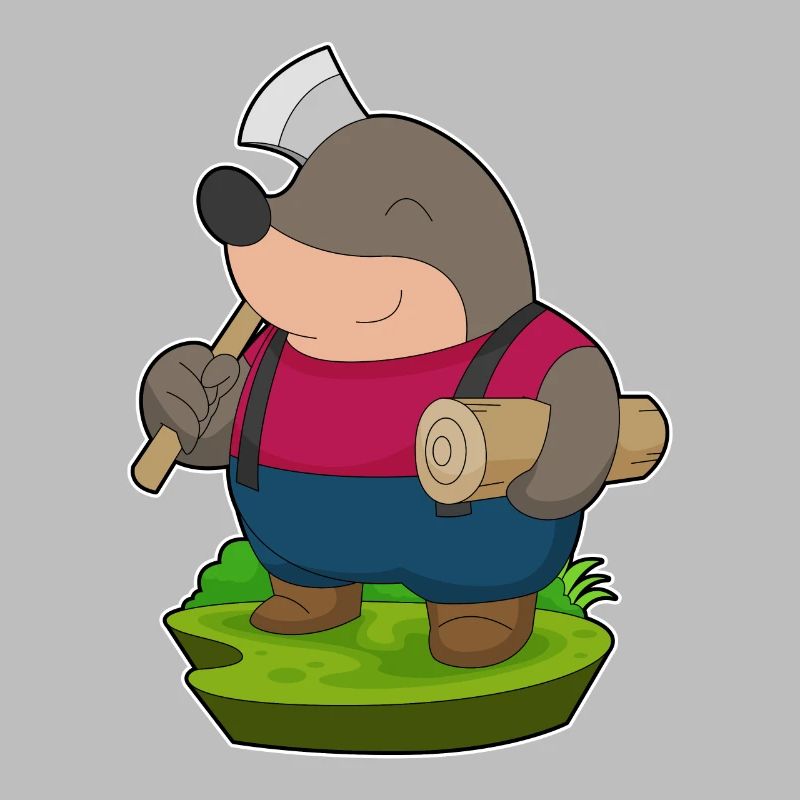 Mole Lumberjack Axe Forest