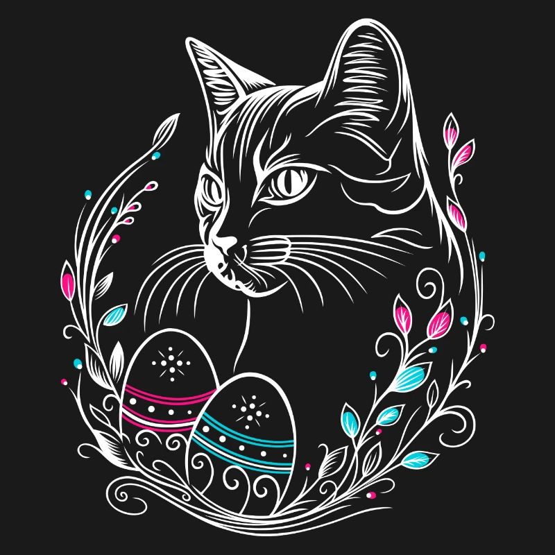 Cat Easter Easter Eggs Easter Cat