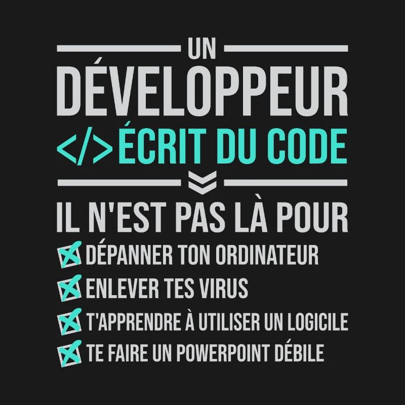 Développeur écrire du code