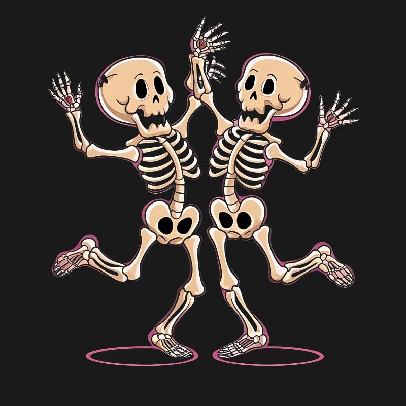 Cheerful Dance Skeleton Figures
