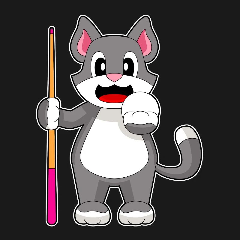Queue de billard pour chat