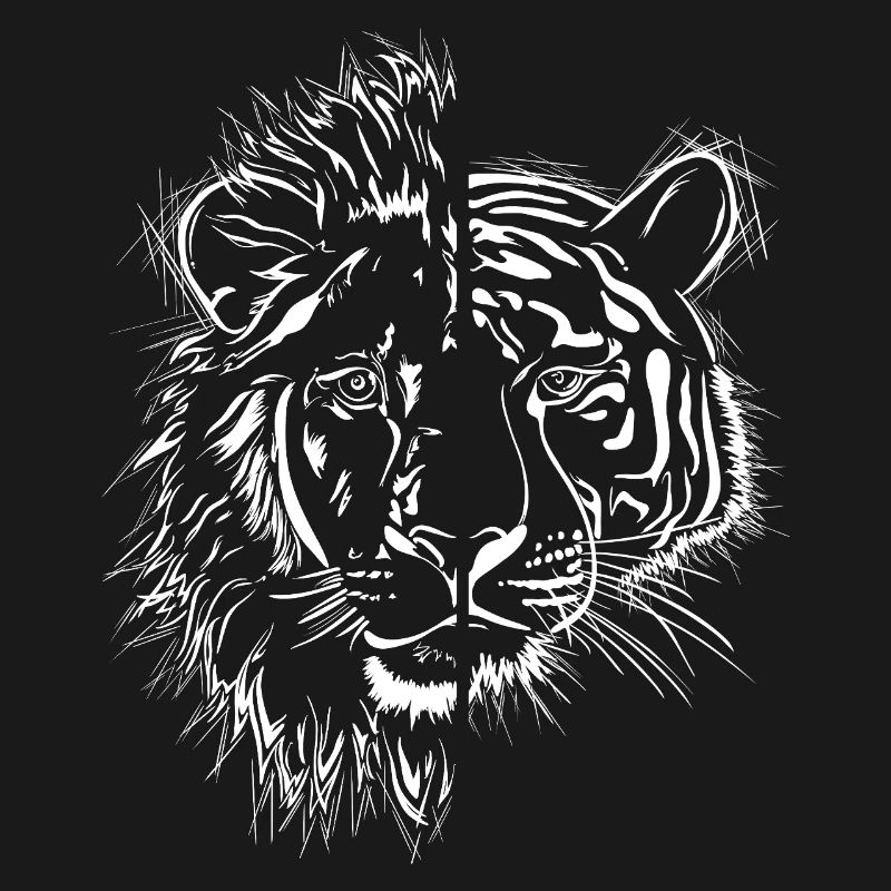 halb Löwe halb Tiger