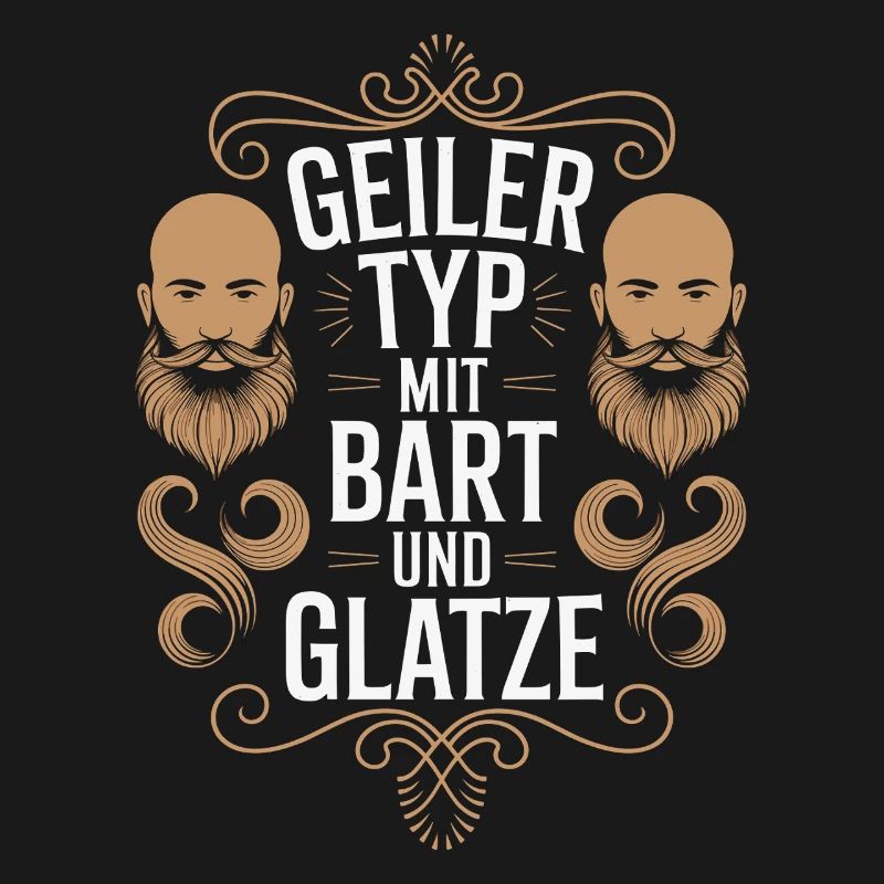 guy with beard & bald head beard wearer