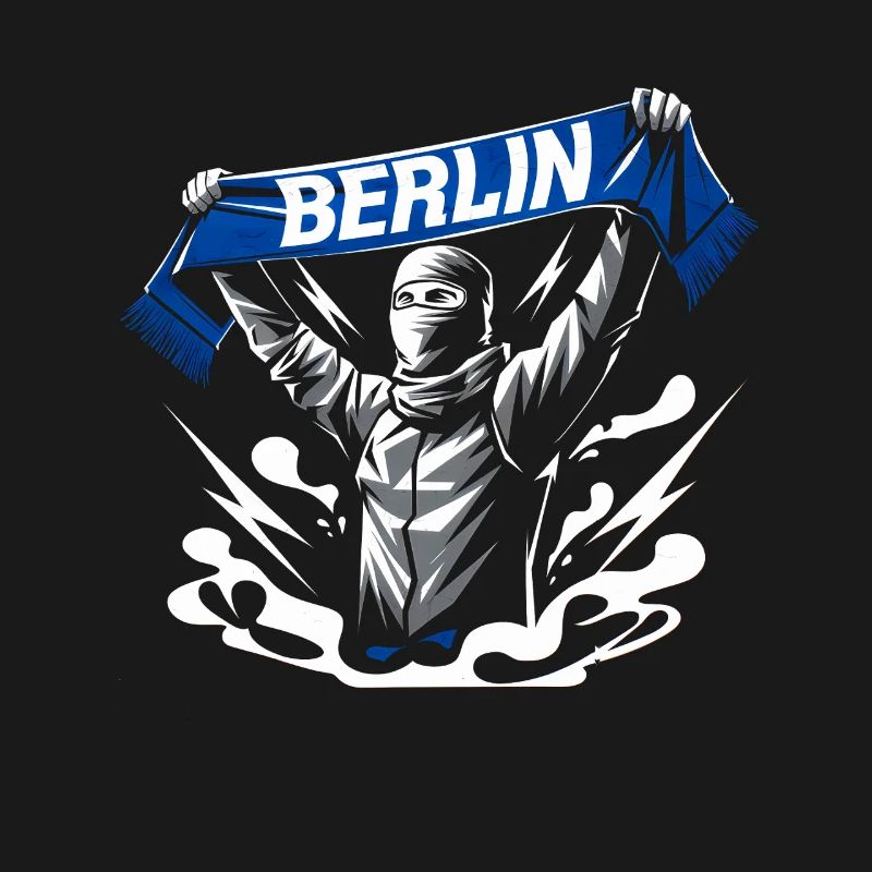 Stylized Neon Graffiti Berlin Scene