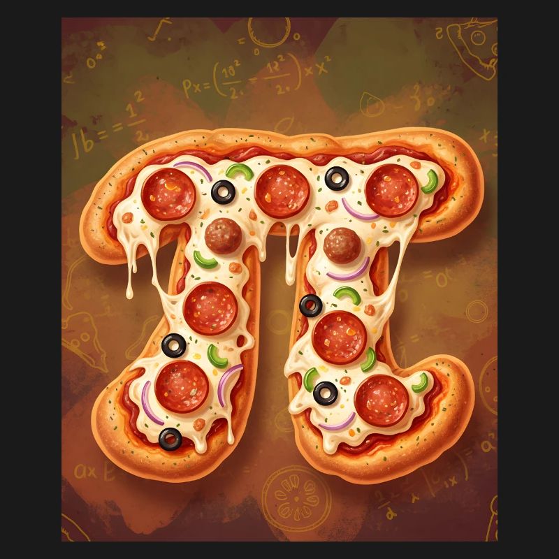 Pi Shape Pizza