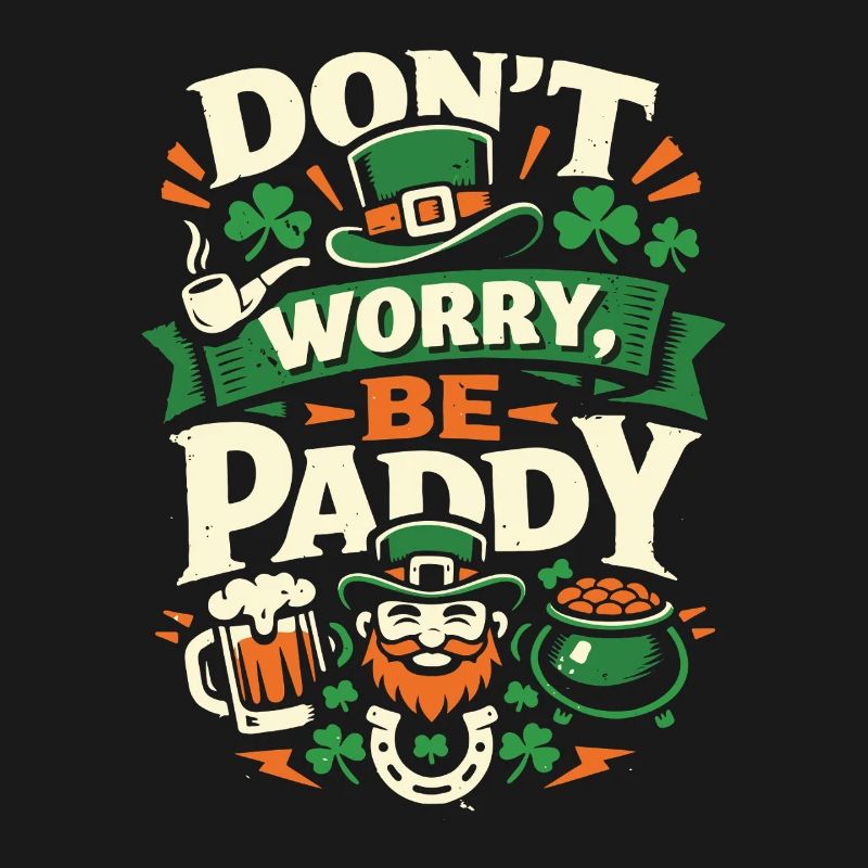 Don't Worry Be Paddy | St Patrick's Day Spruch