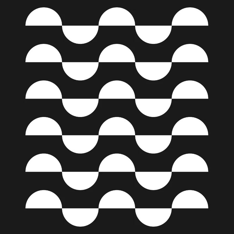 Monochrome Wave Arc Repeat