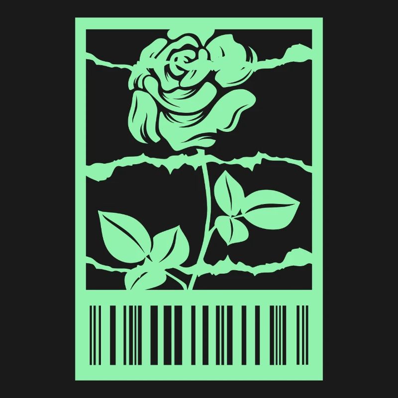 Gothic Rose Stacheldraht Strichcode Urban Style