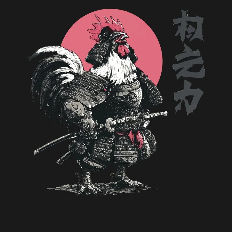 Rooster Samurai Armor Print