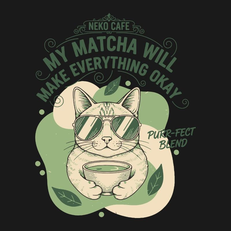 My Matcha Will Make Everything Okay Neko Cafe