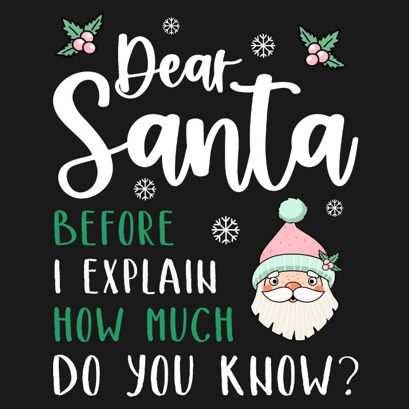 Dear Santa Before I explain What Do You Know?