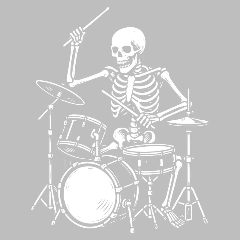 Skeleton Playing the Drums Artwork