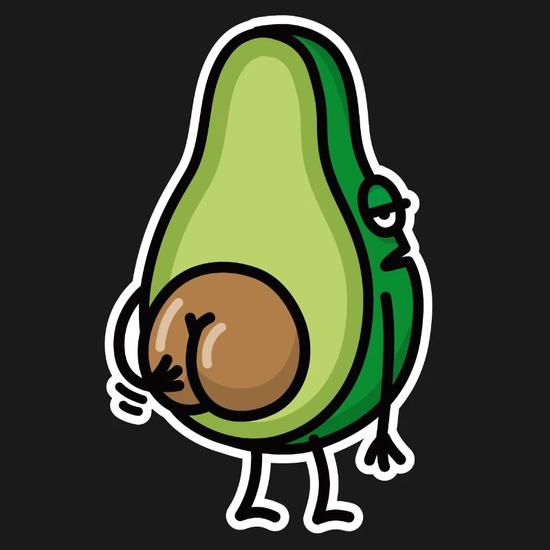 Funny avocado butt scratching ass gift idea