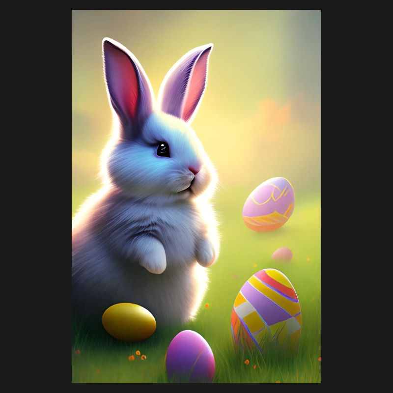 Easter Bunny with Easter Eggs