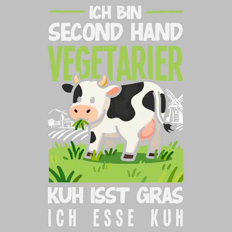 Second Hand Vegetarier Kuh Isst Gras Fleisch